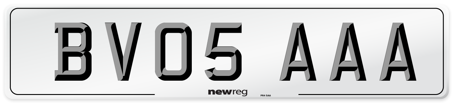 BV05 AAA Number Plate from New Reg